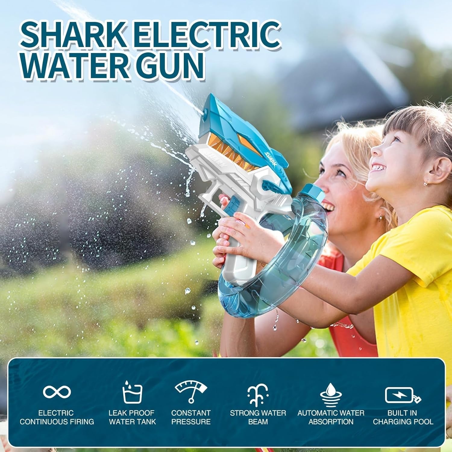 SharkBlast 3000 - Ultimate Electric Shark Water Gun for Kids