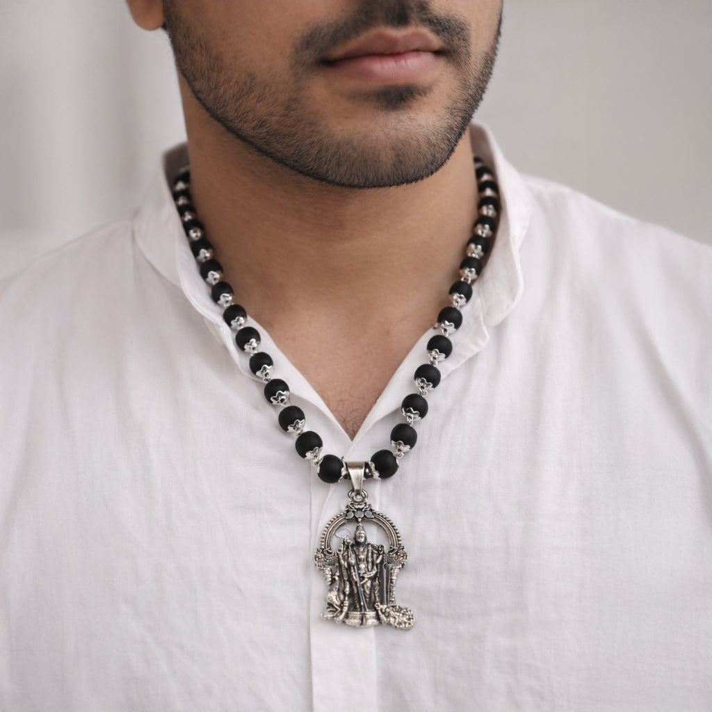 Divine Karungali Mala with Murugan Swami Locket
