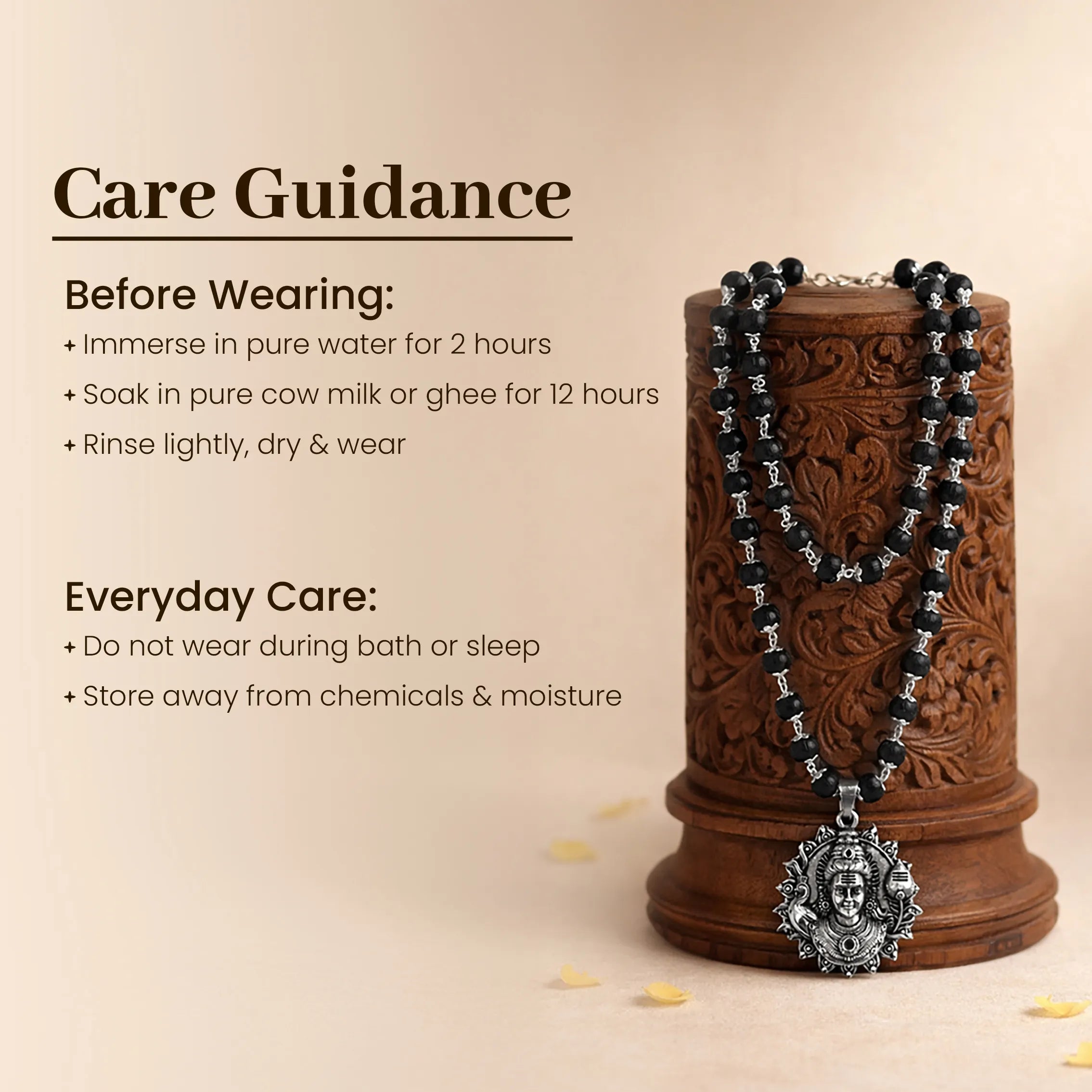 Karungali Cap Mala with Kartike Ji Locket