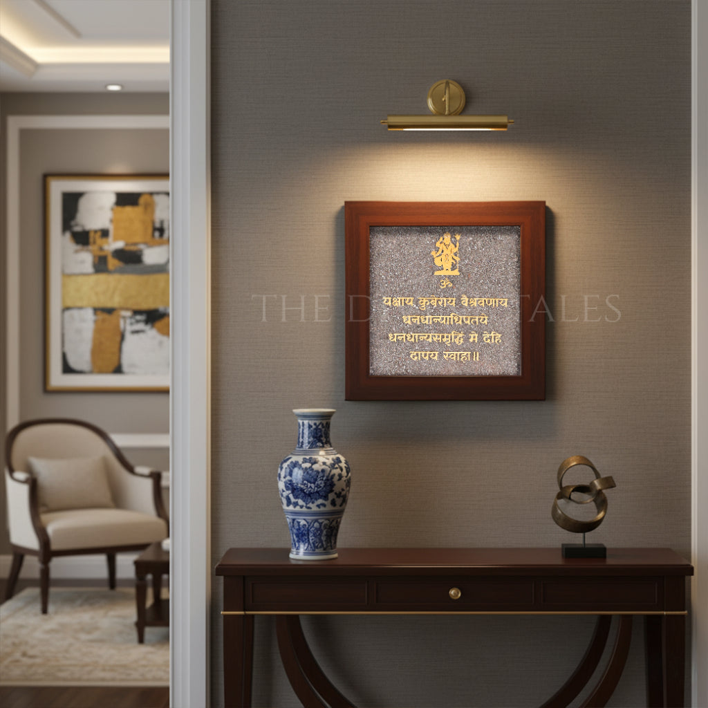 Pyrite Kuber Mantra Frame