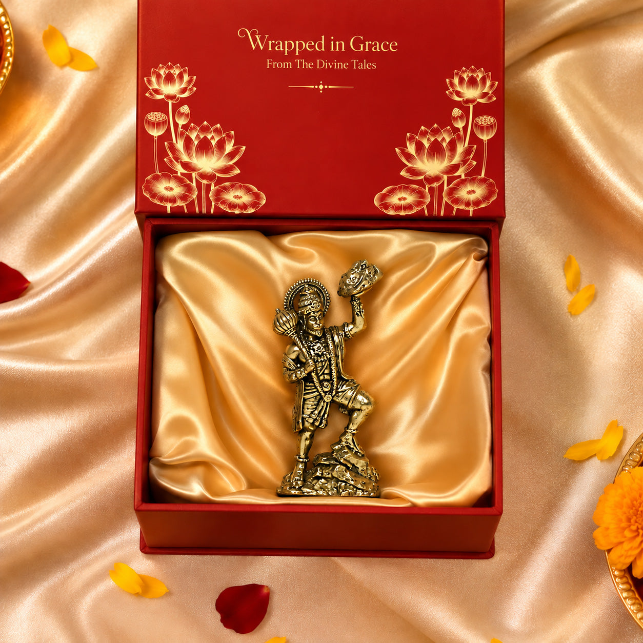 Brass Dronagiri Hanuman With Gift Box