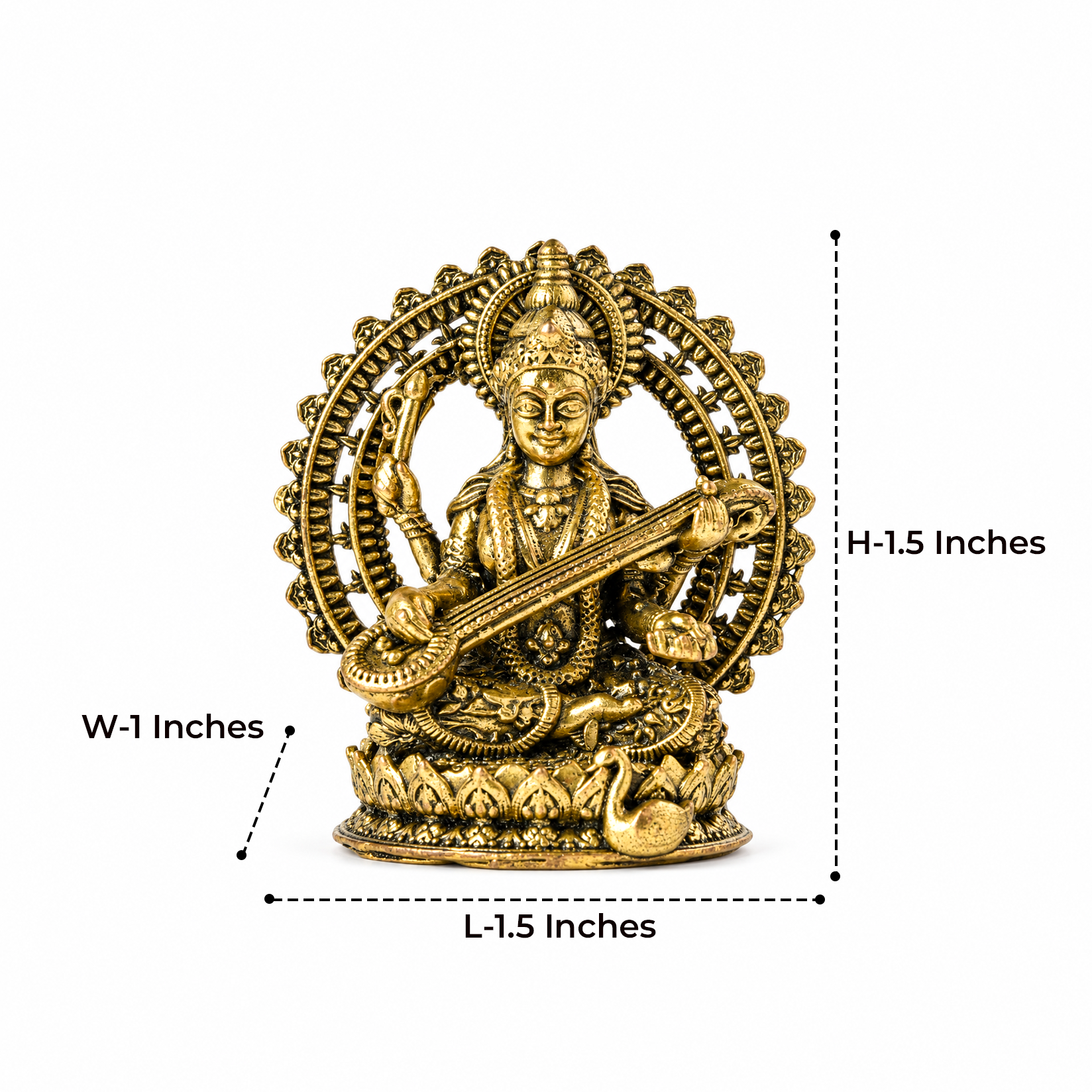 Brass Maa Saraswati Idol