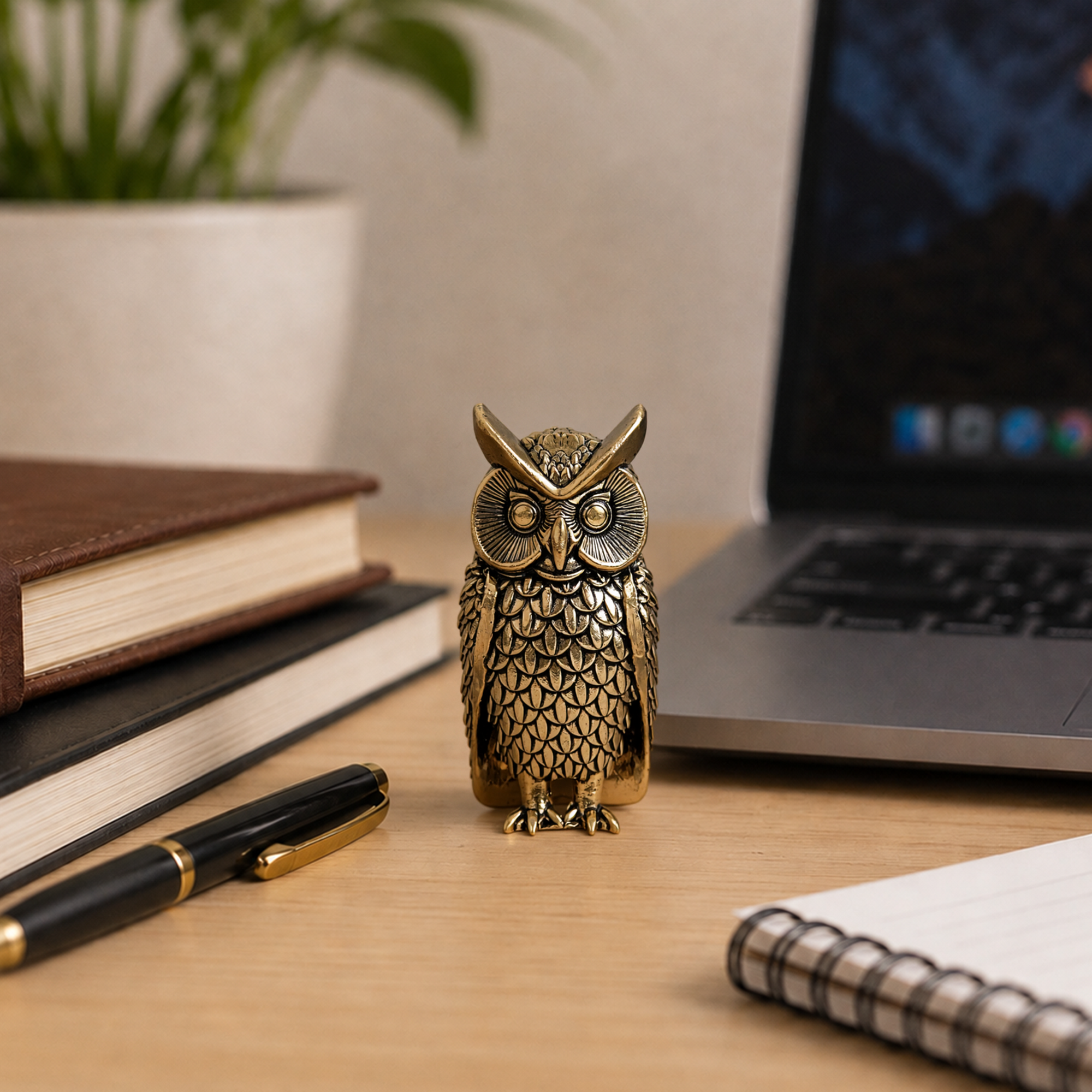 Prosperity Owl: Vastu Brass Idol