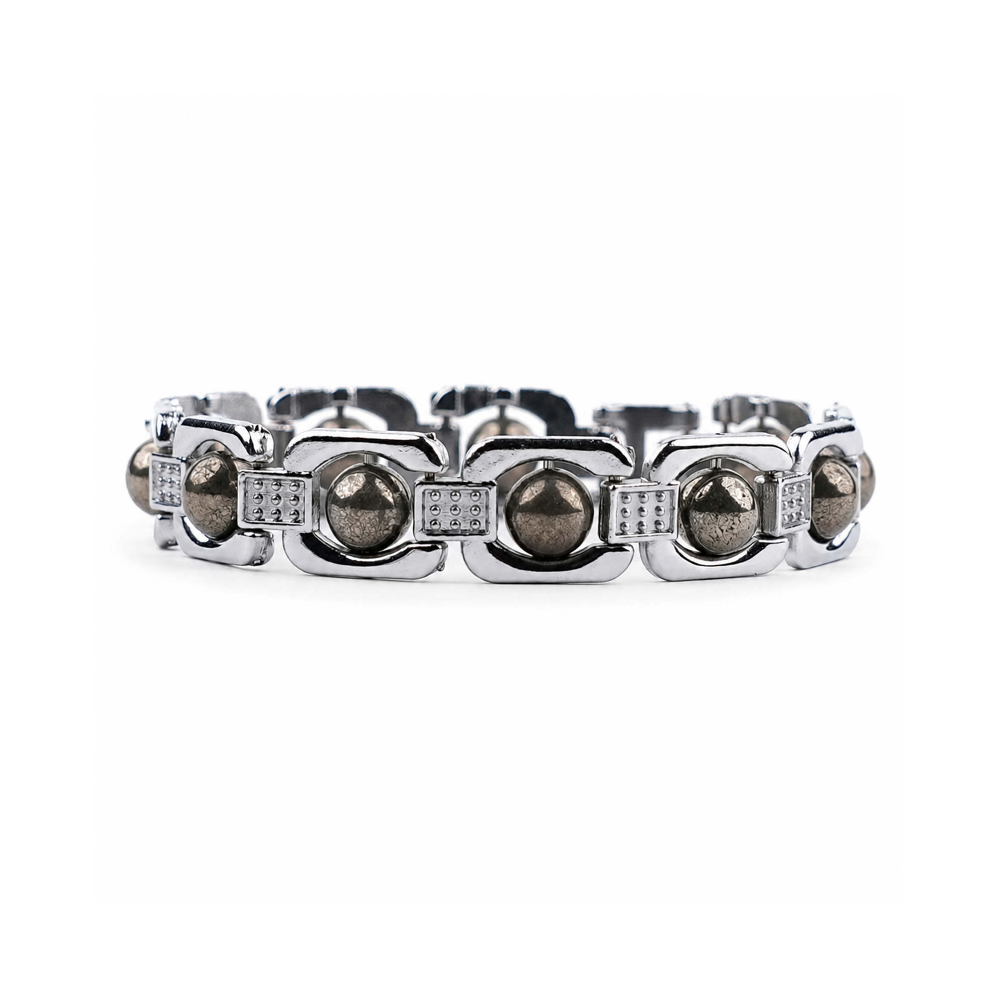 Gleaming Pyrite Beads Bracelet