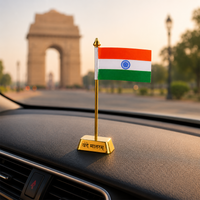 Indian Flag with Vandemataram Base