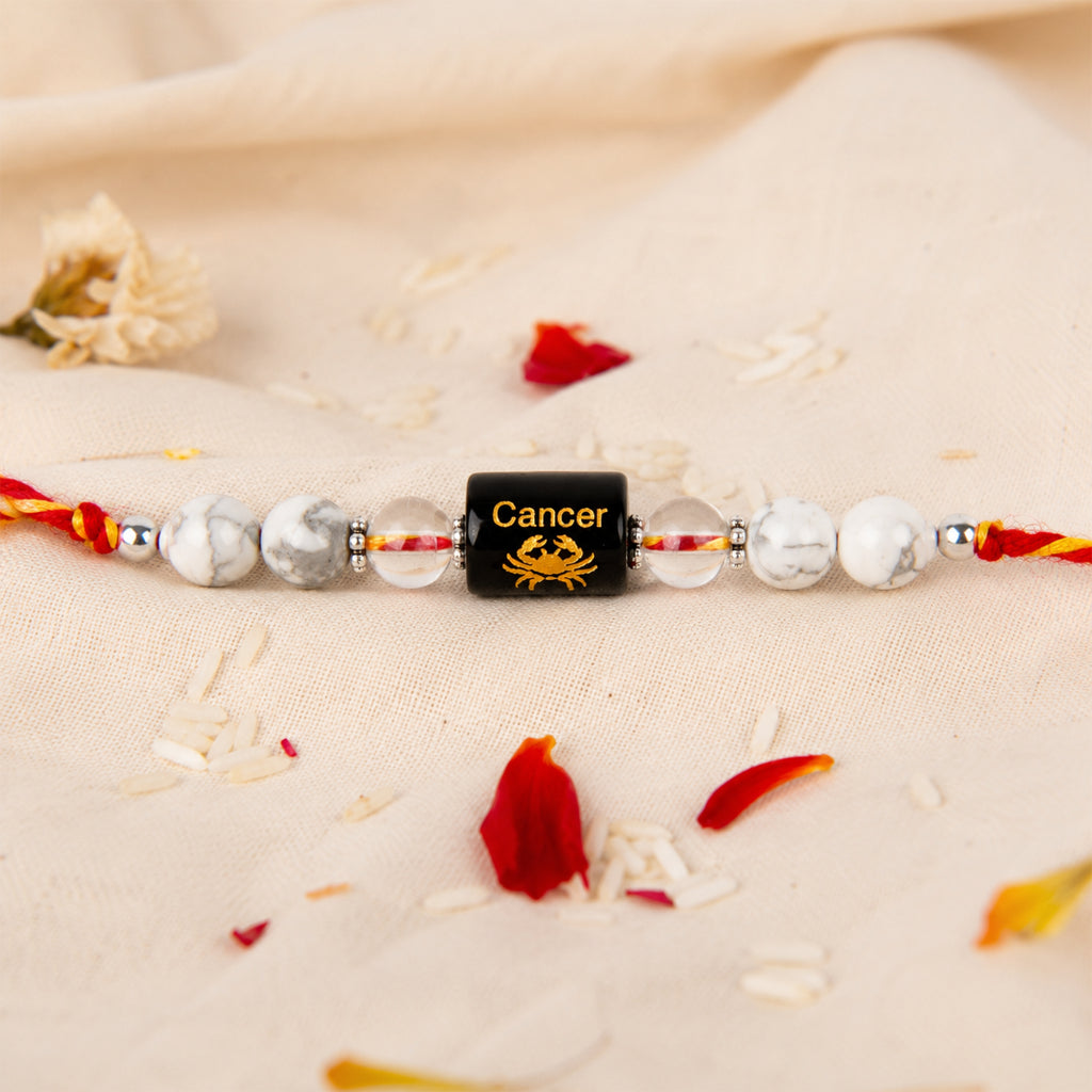 Beaded  Cancer Zodiac Rakhi