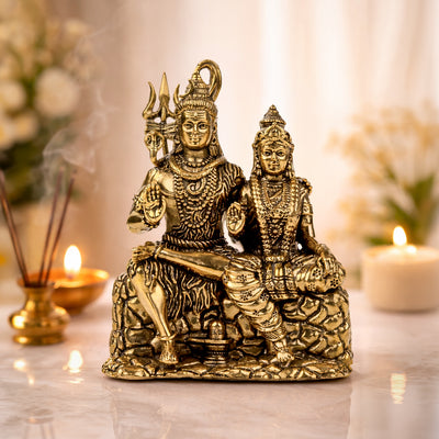 Brass Shiv Parwati Murti