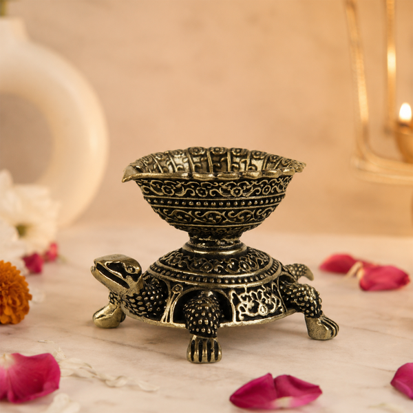Kurma Avatar Brass Diya