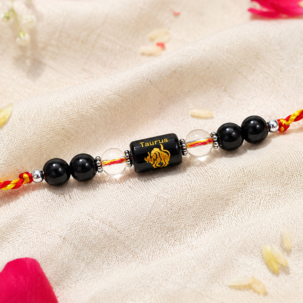 Beaded Taurus Zodiac Rakhi