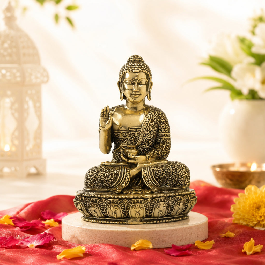 Lord Buddha Brass Idol