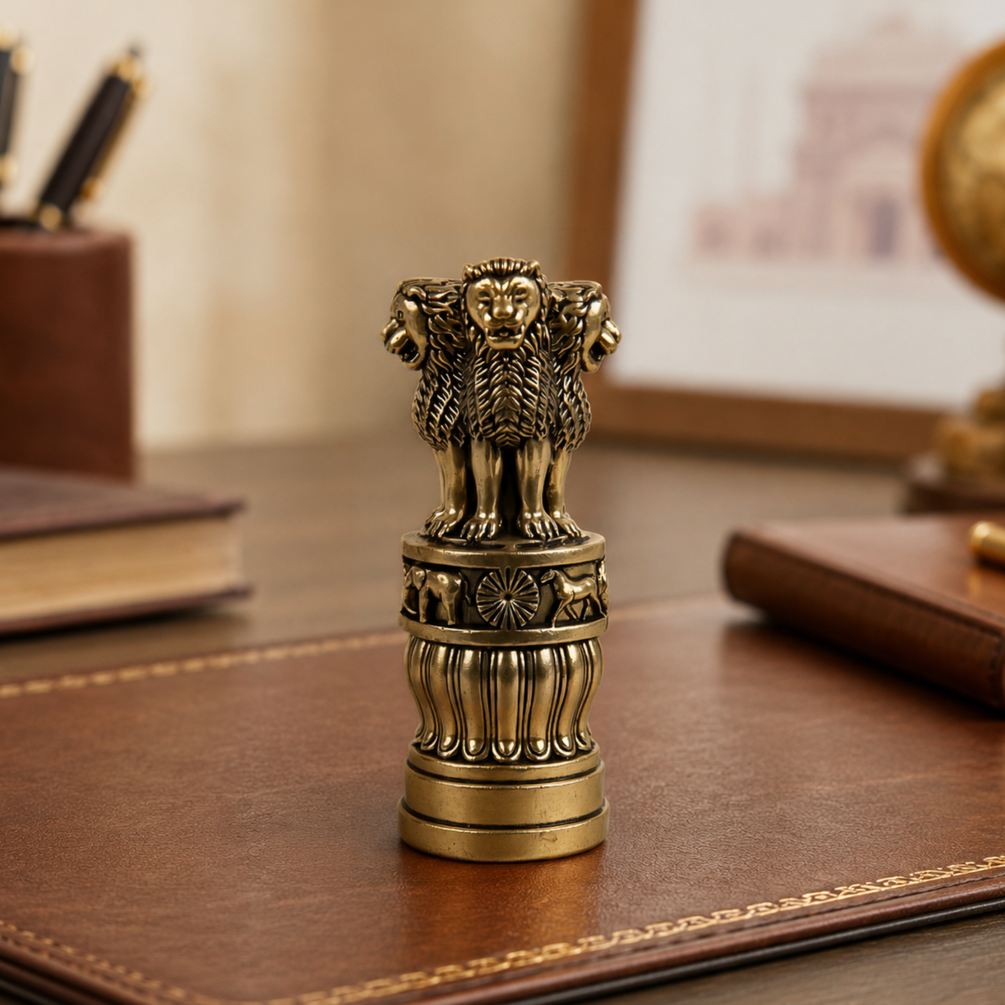 Ashok Stambh Brass Idol