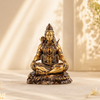 Meditating Lord Shiva with Trishul Idol Car Dashboard