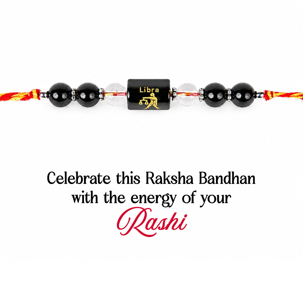 Beaded Libra Zodiac Rakhi