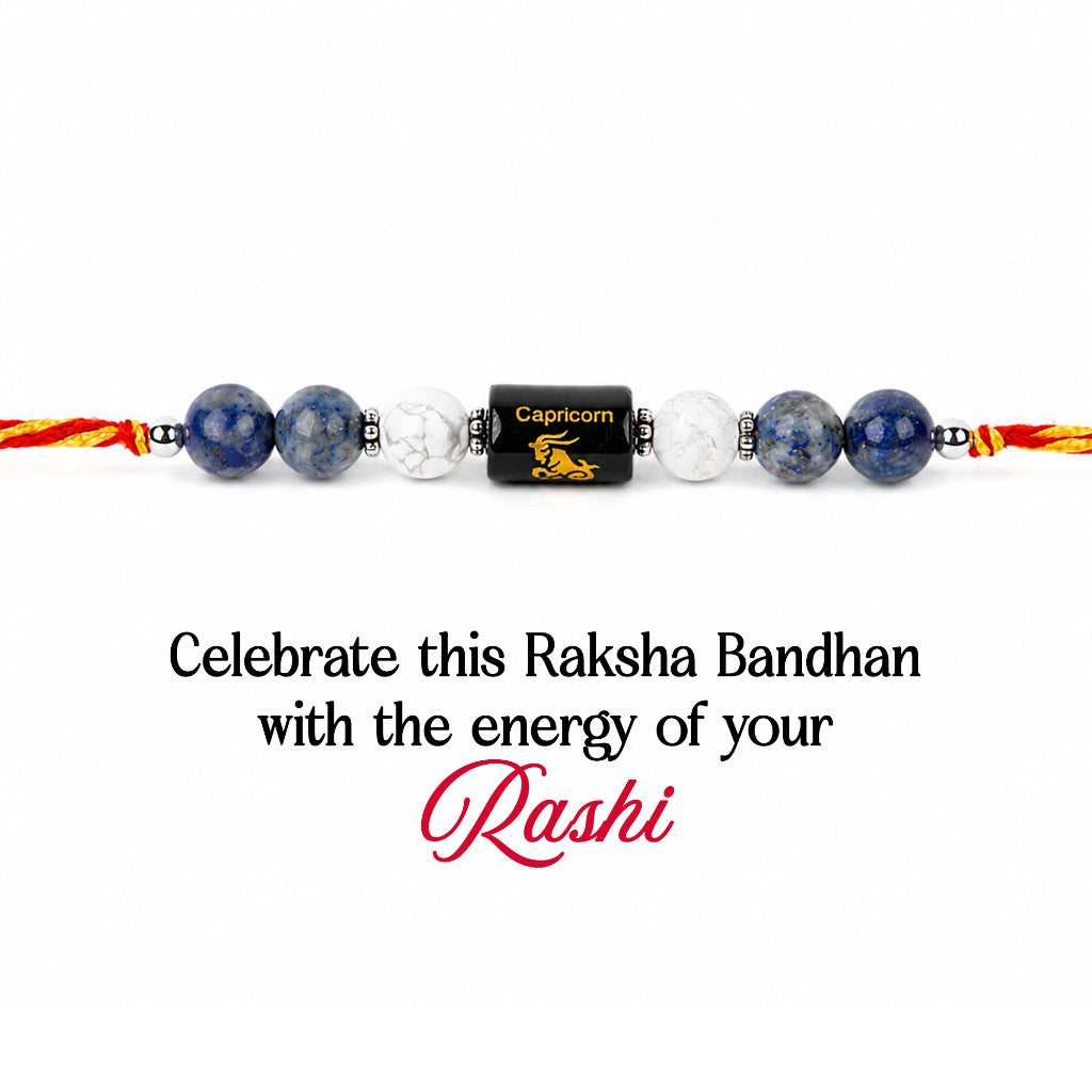 Beaded Capricorn Zodiac Rakhi