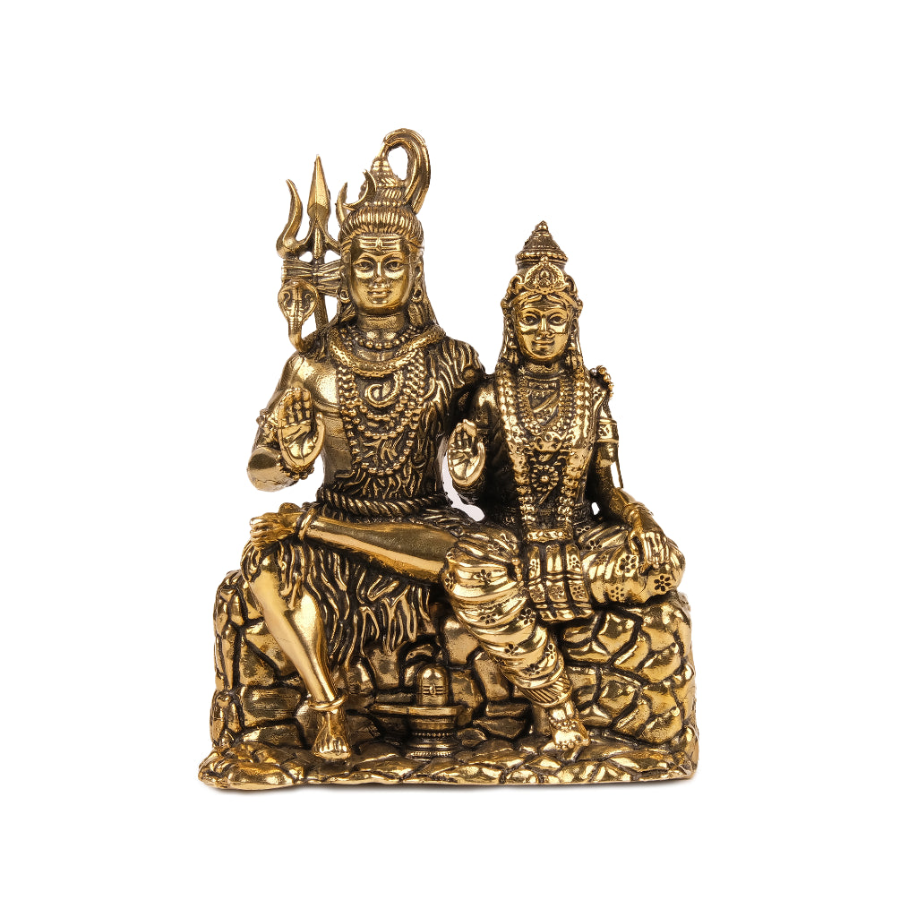 Brass Shiv Parwati Murti