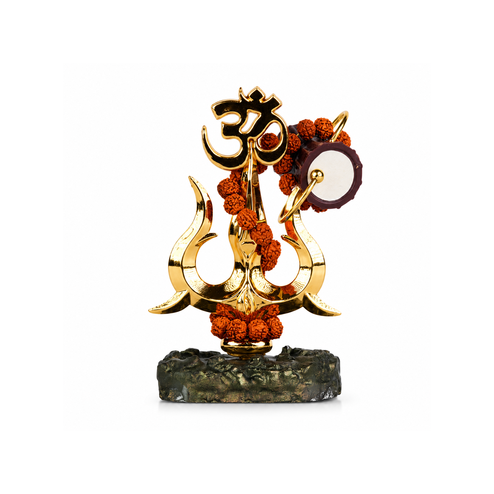 Trishul with Rudraksha & Damru Idol