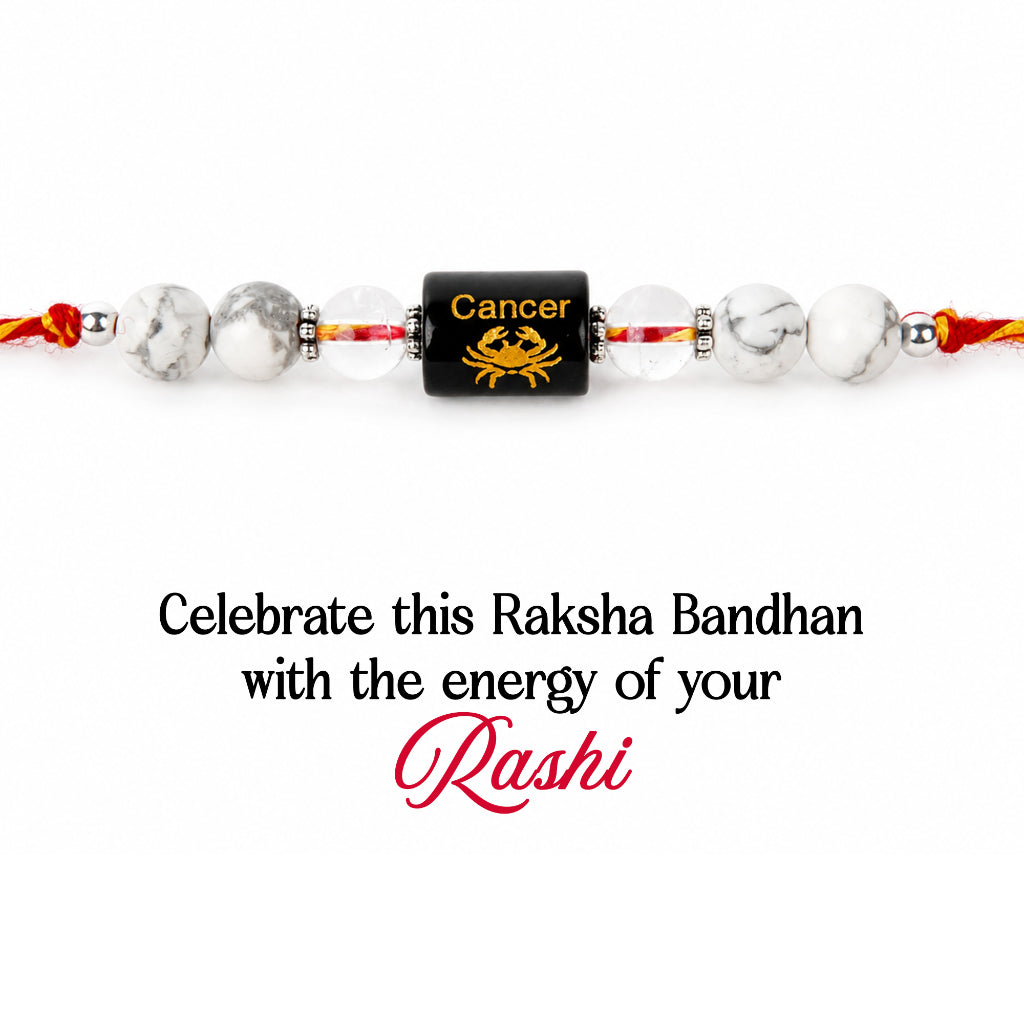 Beaded  Cancer Zodiac Rakhi