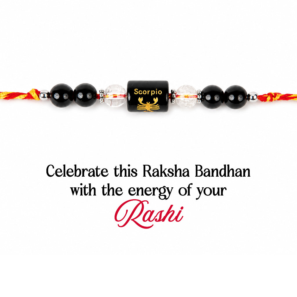 Beaded Scorpio Zodiac Rakhi