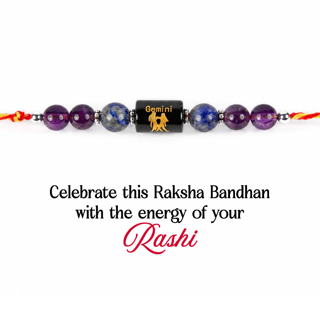 Beaded Gemini Zodiac Rakhi