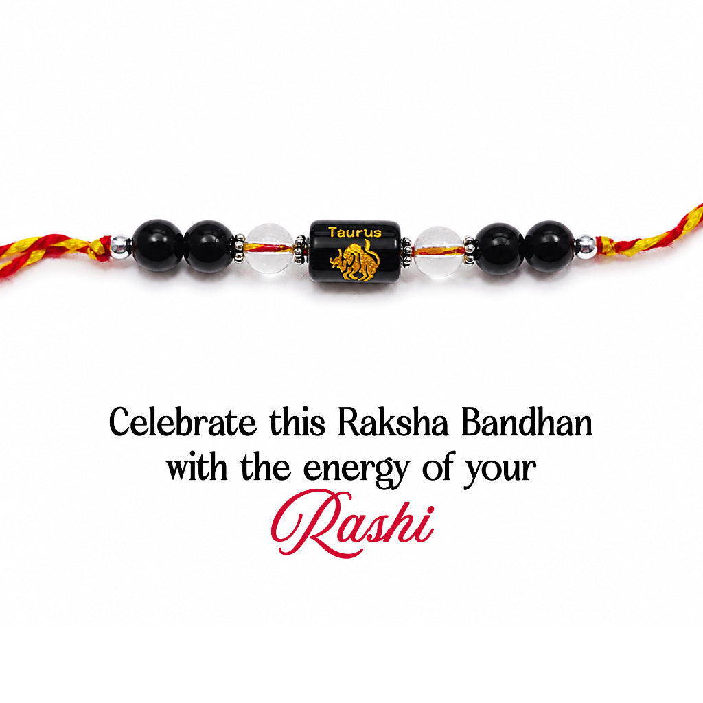 Beaded Taurus Zodiac Rakhi