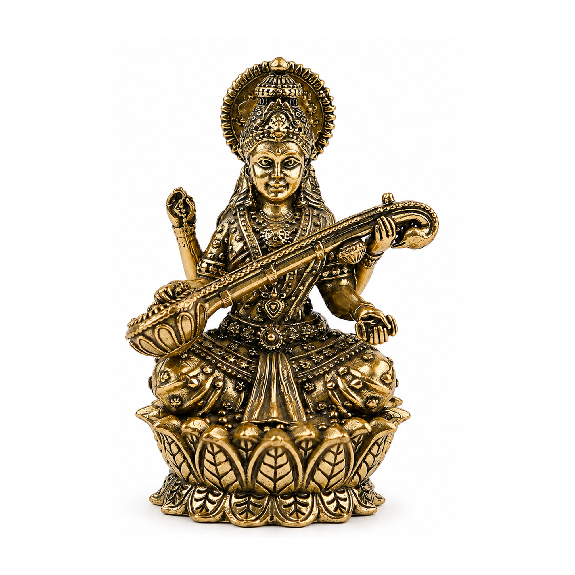 Divya Saraswati Brass Idol