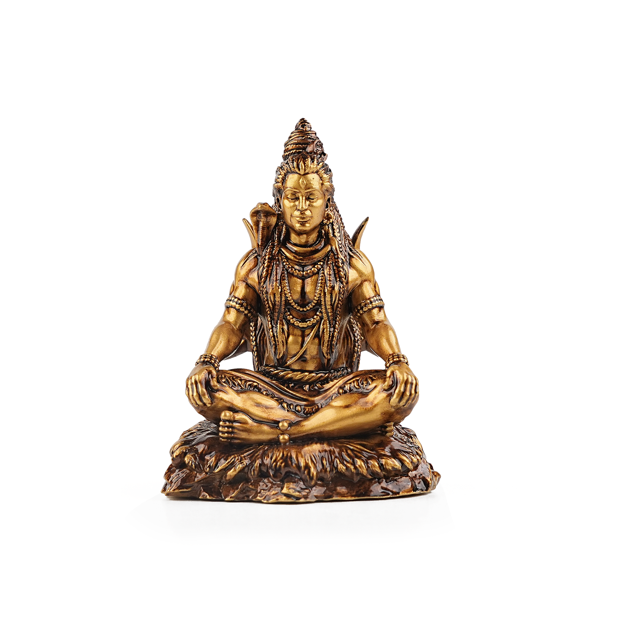 Meditating Lord Shiva with Trishul Idol Car Dashboard