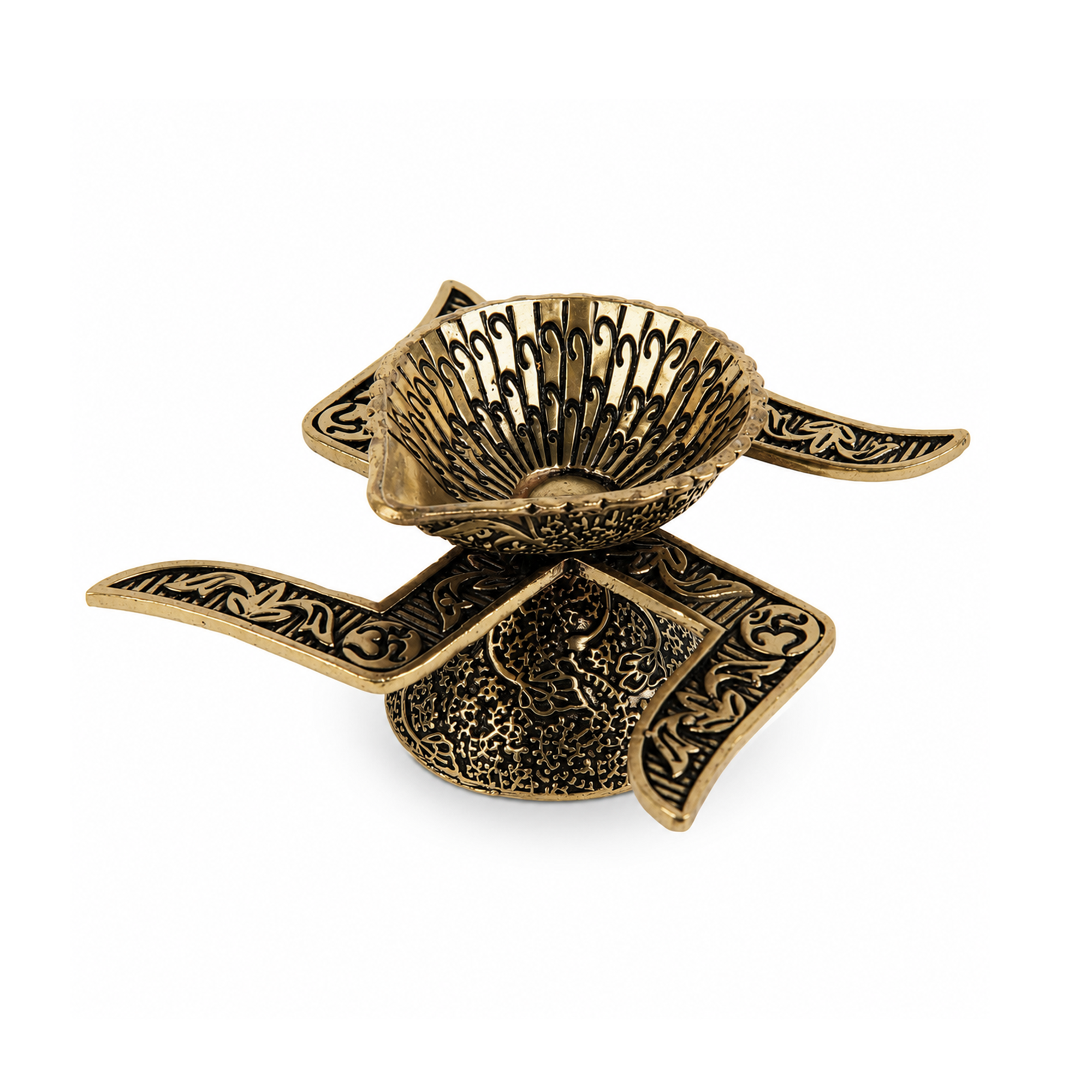 Antique Swastik Brass Diya