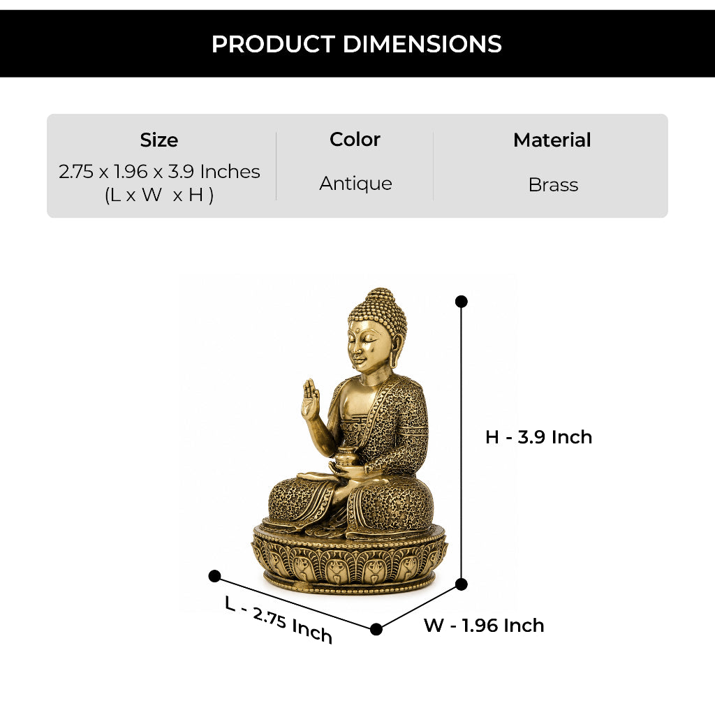 Lord Buddha Brass Idol