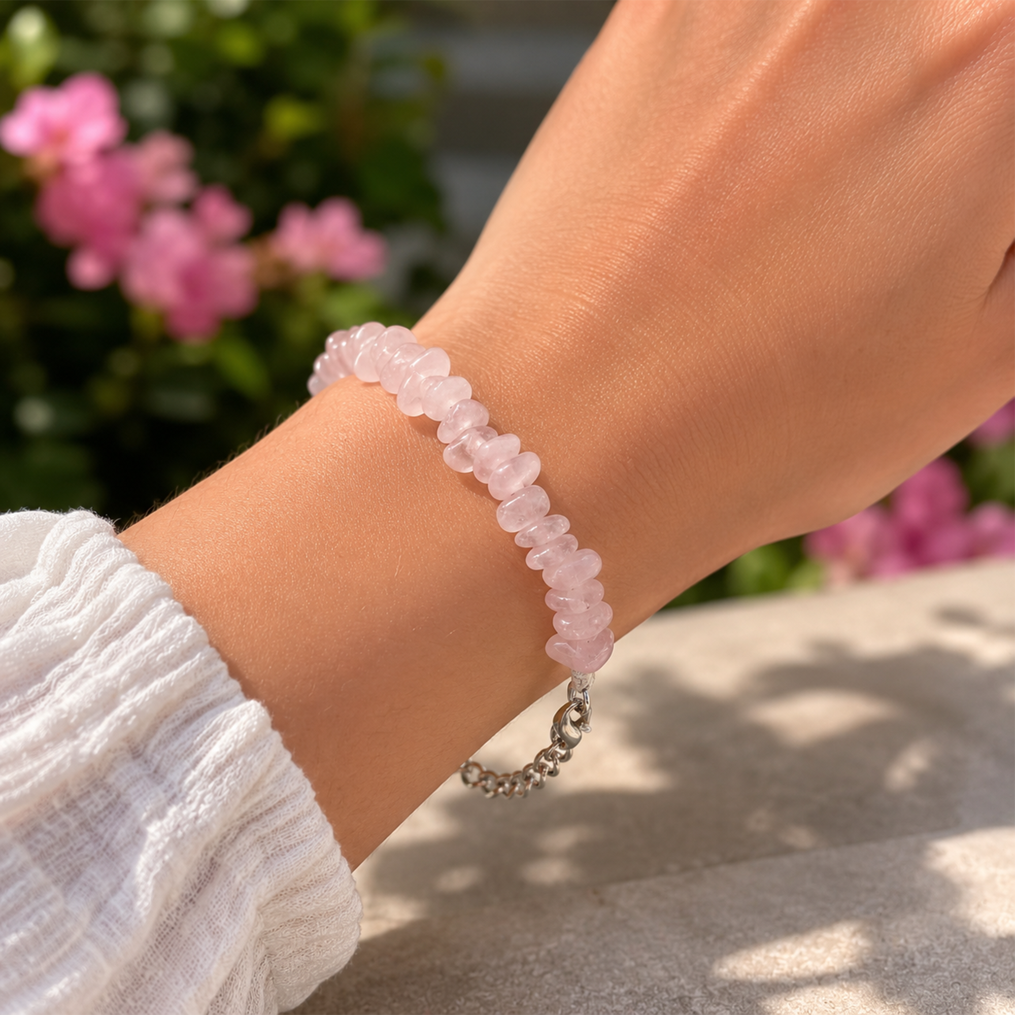 Rose Quartz Crystal Bracelet