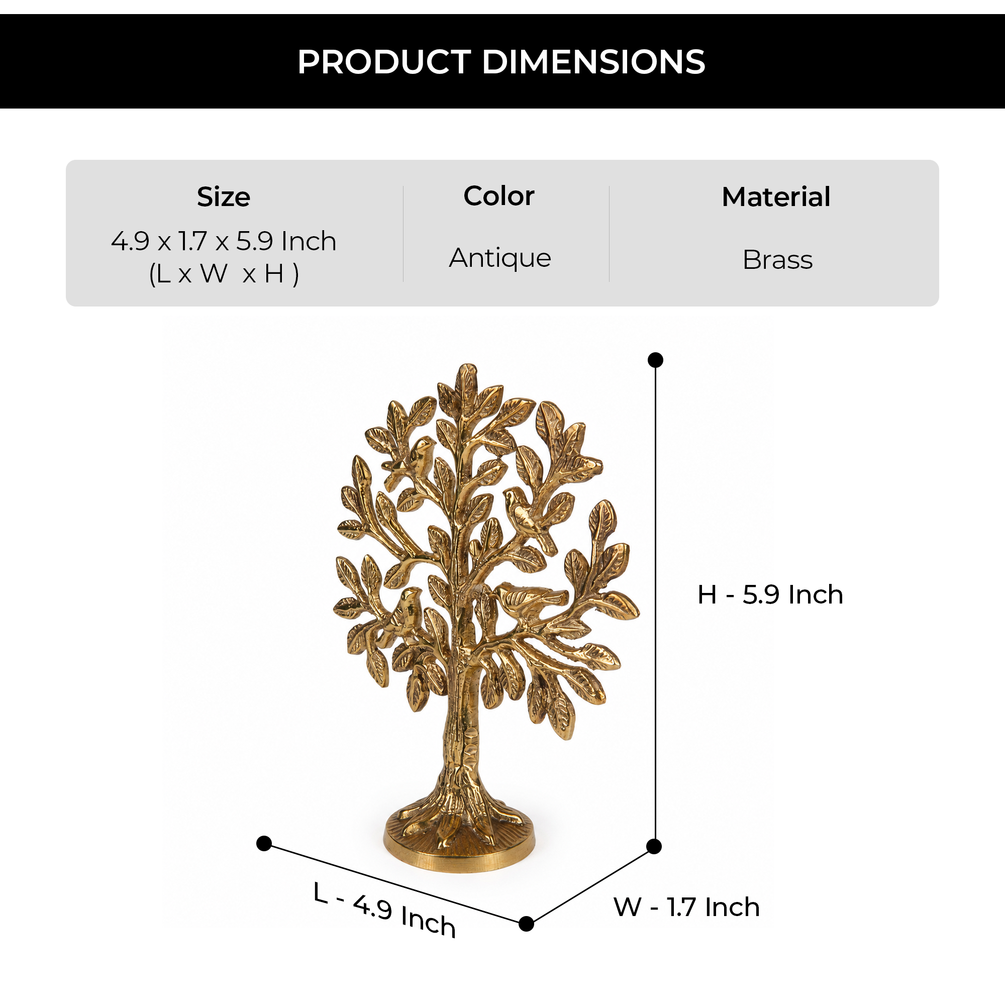 Tree of Prosperity Brass Showpiece