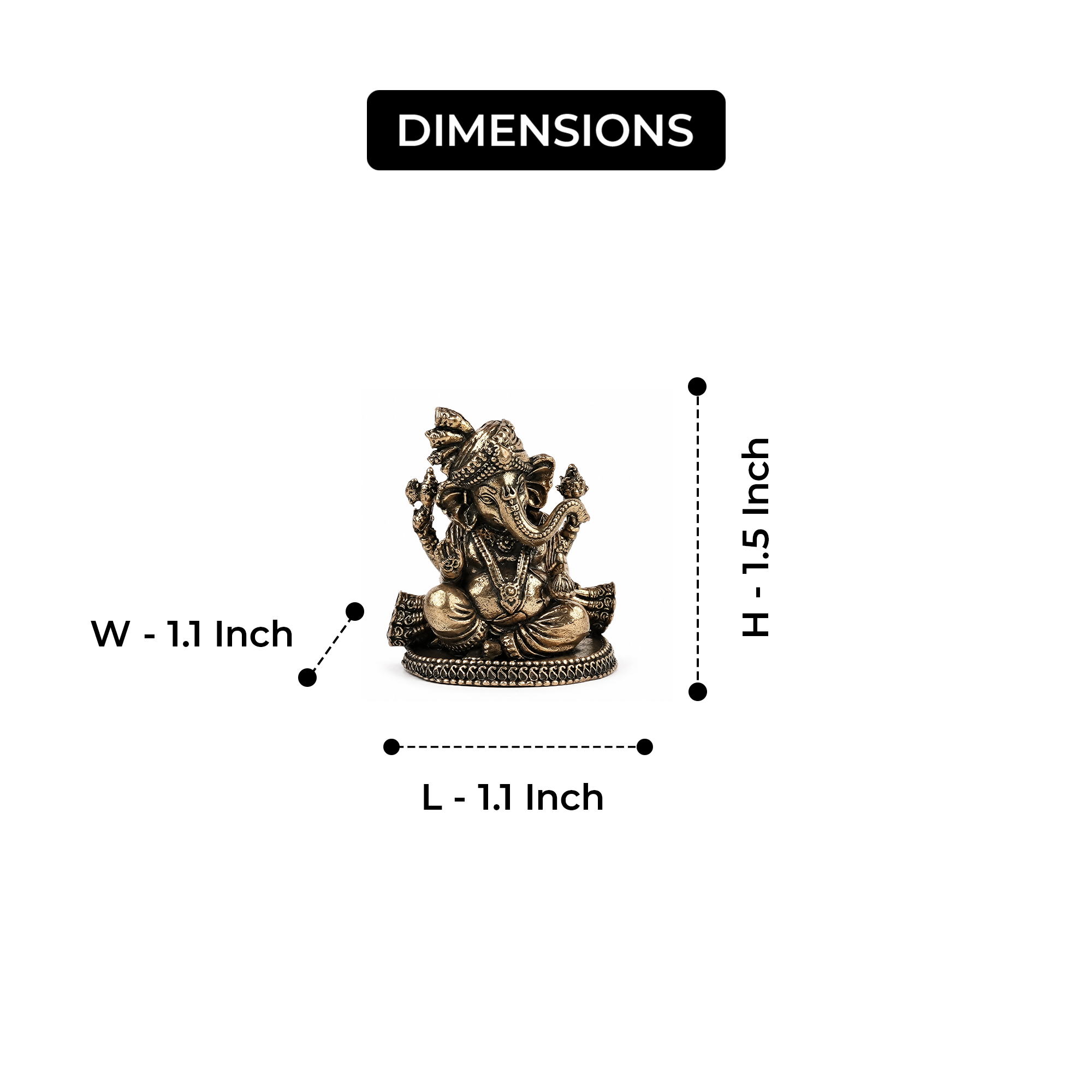 Brass Baby Ganesha Murti