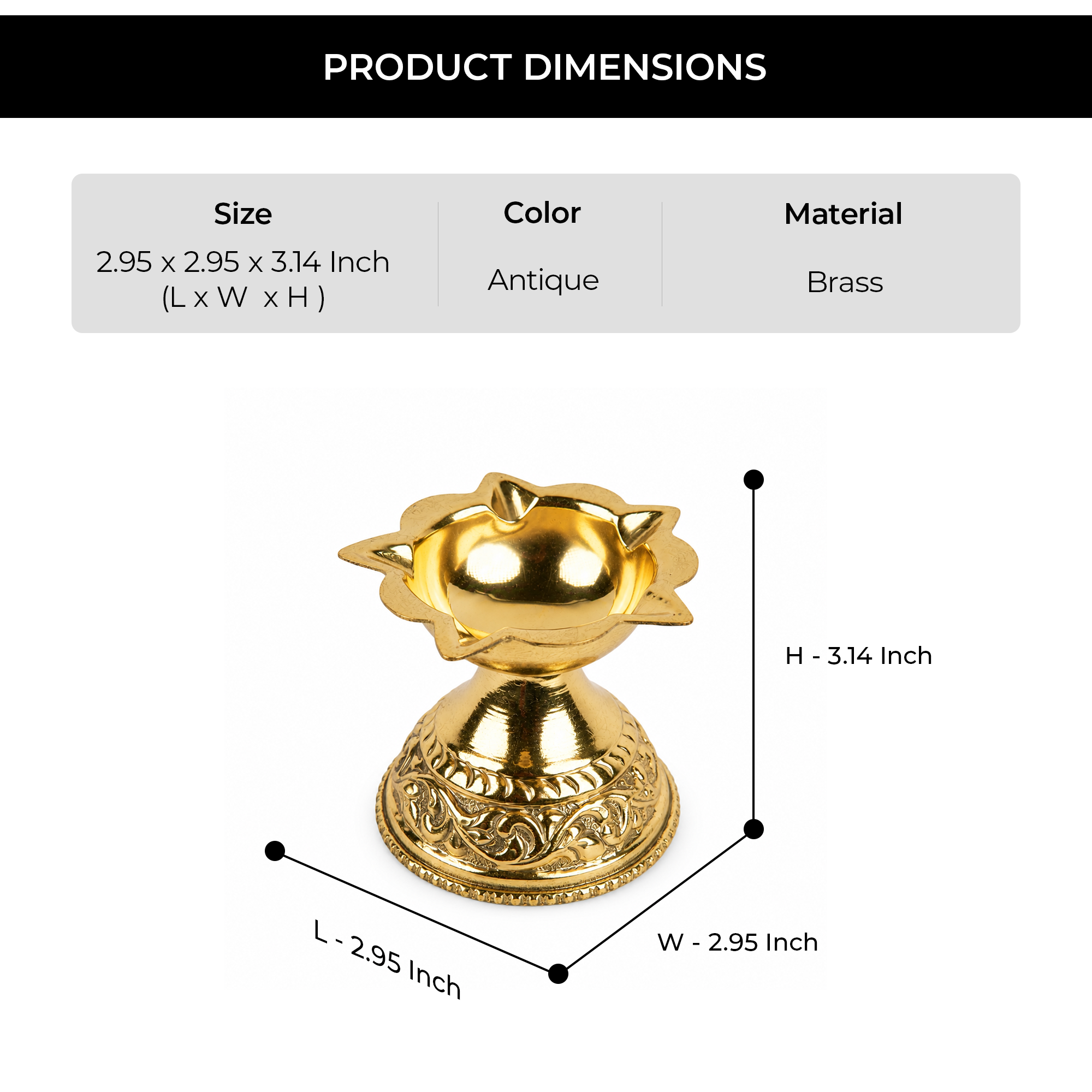 Padma Jyoti Brass Diya