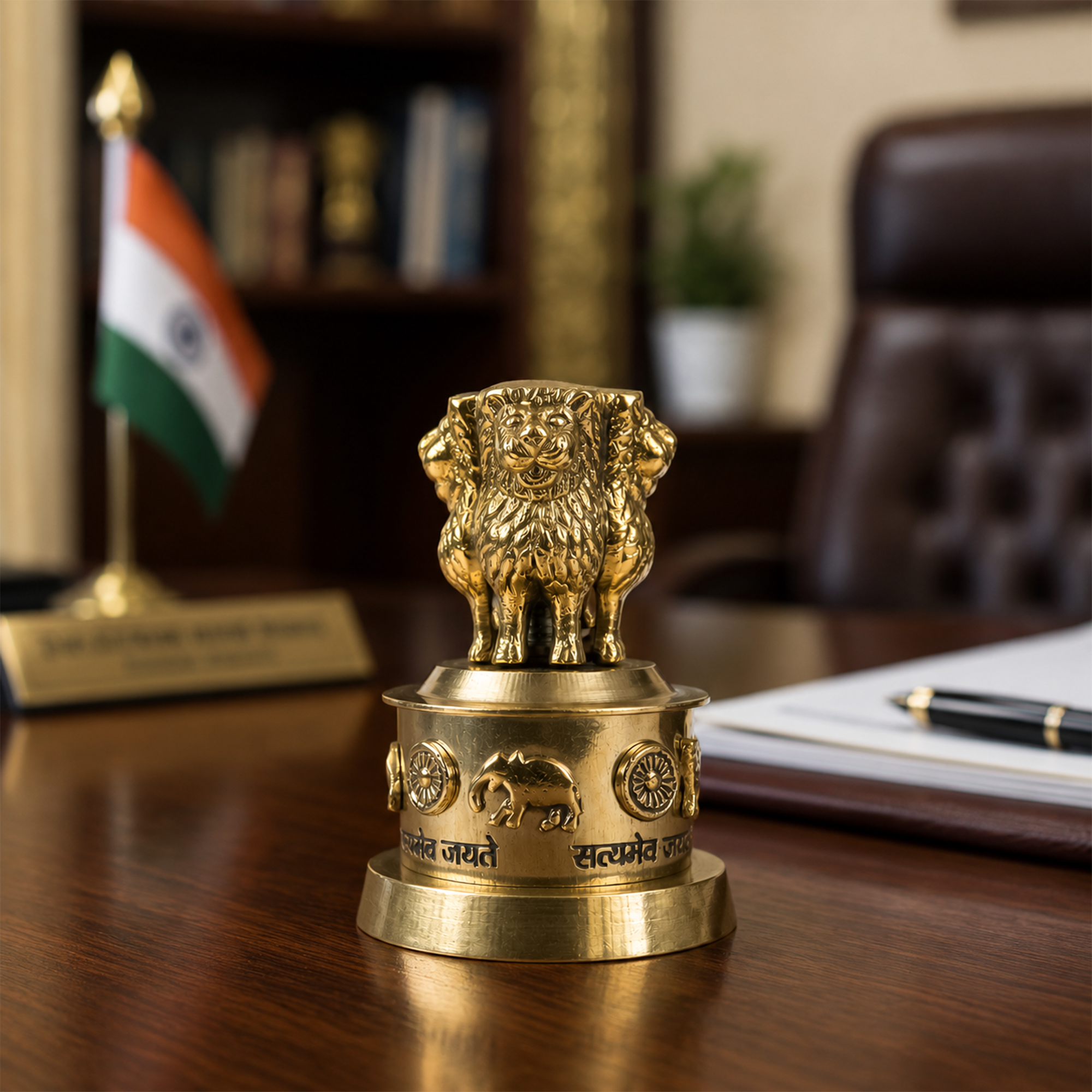 Brass National Emblem Statue