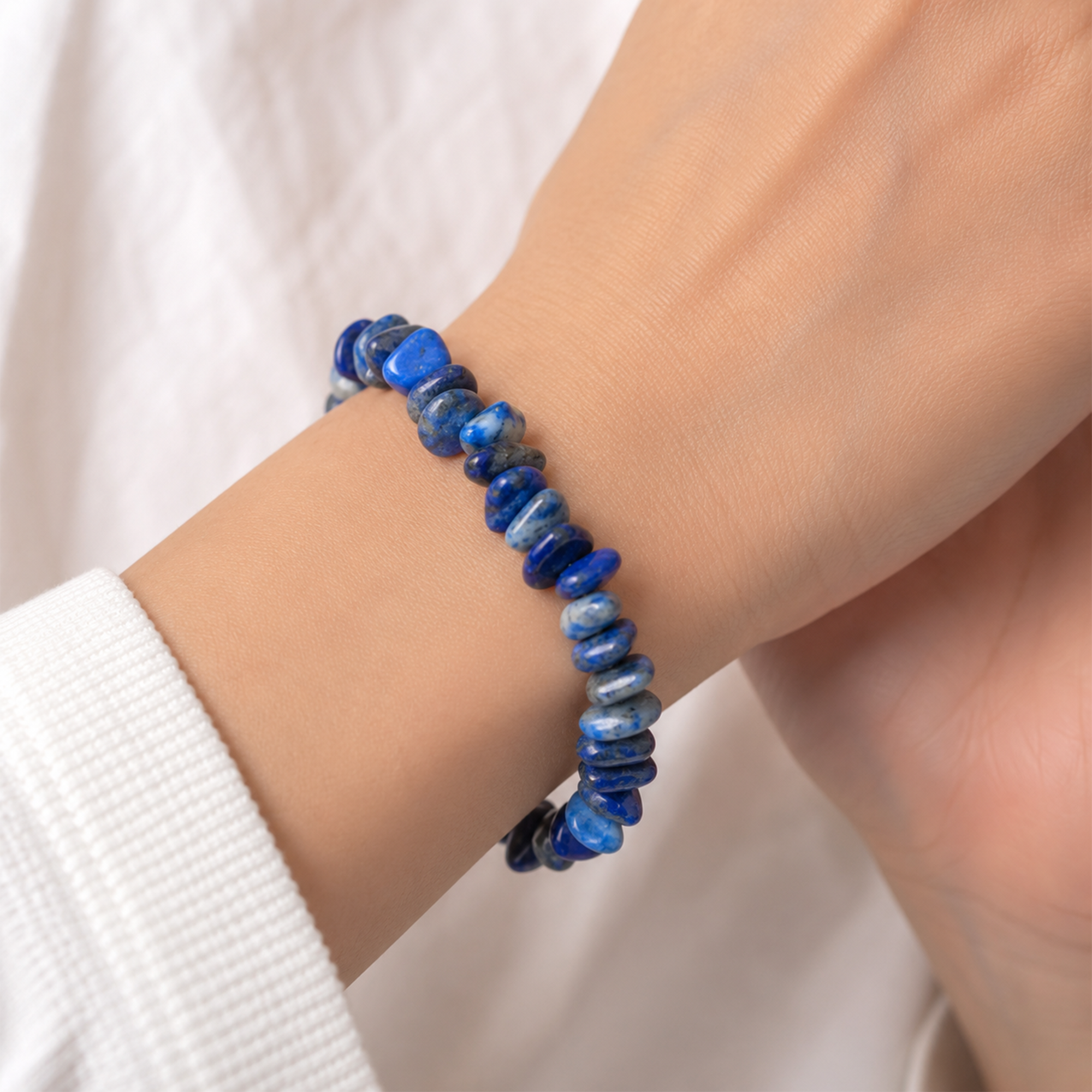 Blue Lapis Lazuli Chip Bracelet