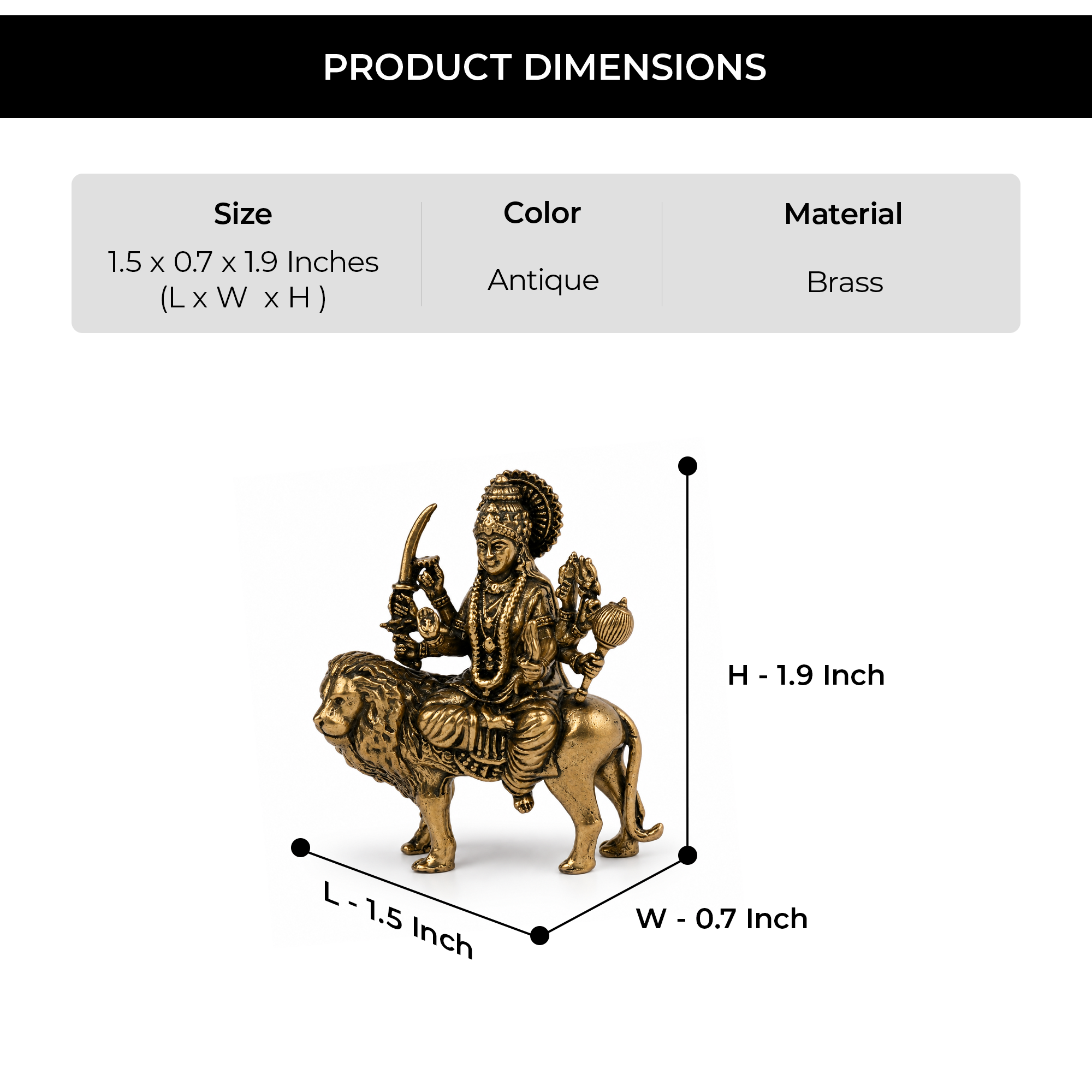 Maa Durga Brass Idol