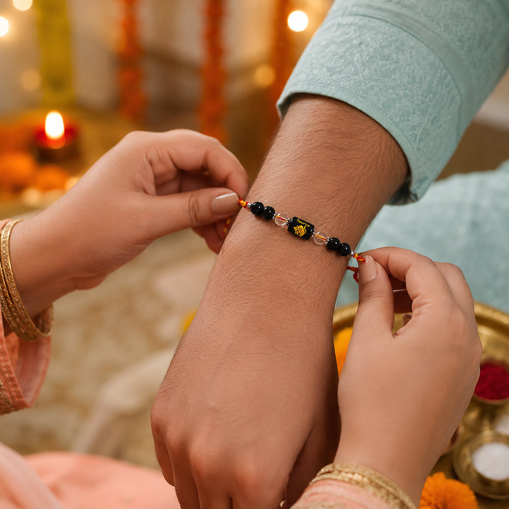 Beaded Taurus Zodiac Rakhi