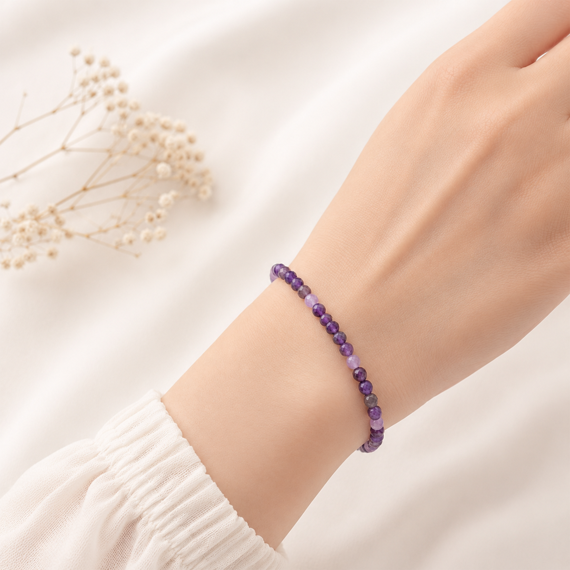 Amethyst Crystal Calming Bracelet