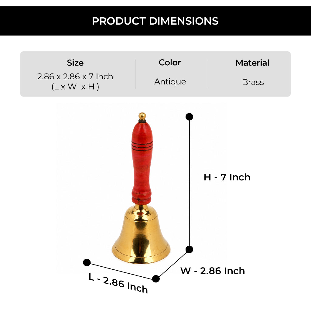 Wooden Handle Brass Bell