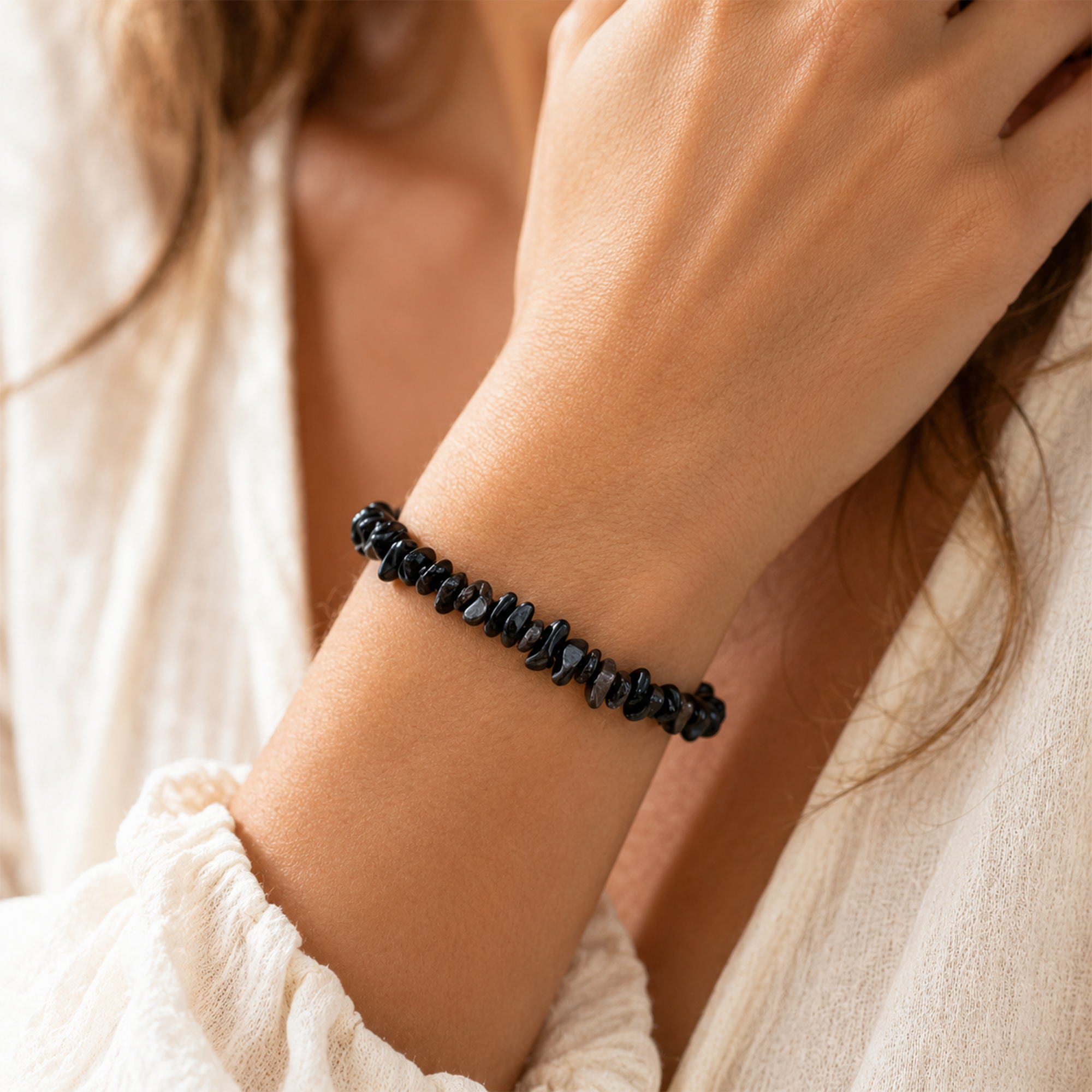 Black Tourmaline Stone  Bracalet