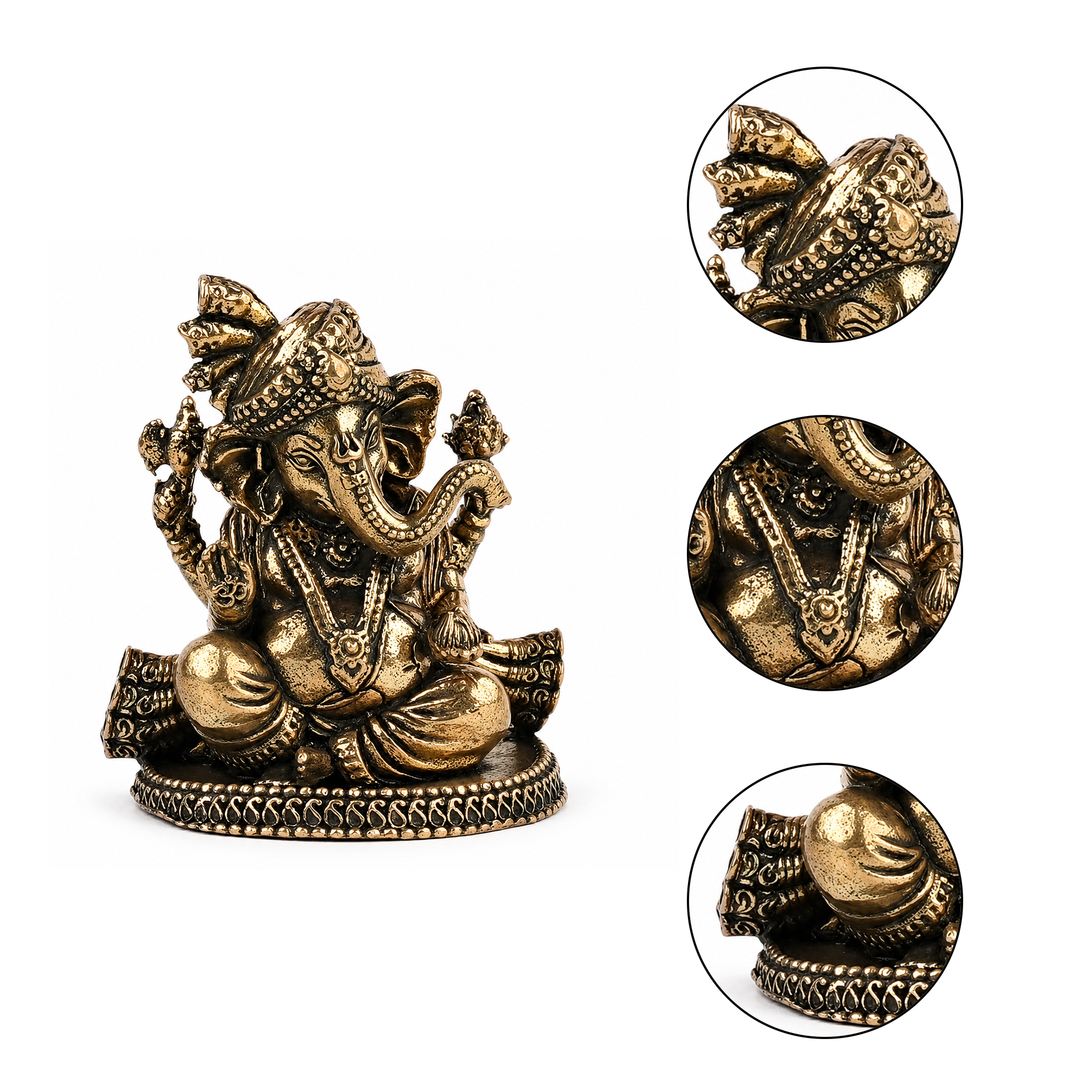 Brass Baby Ganesha Murti