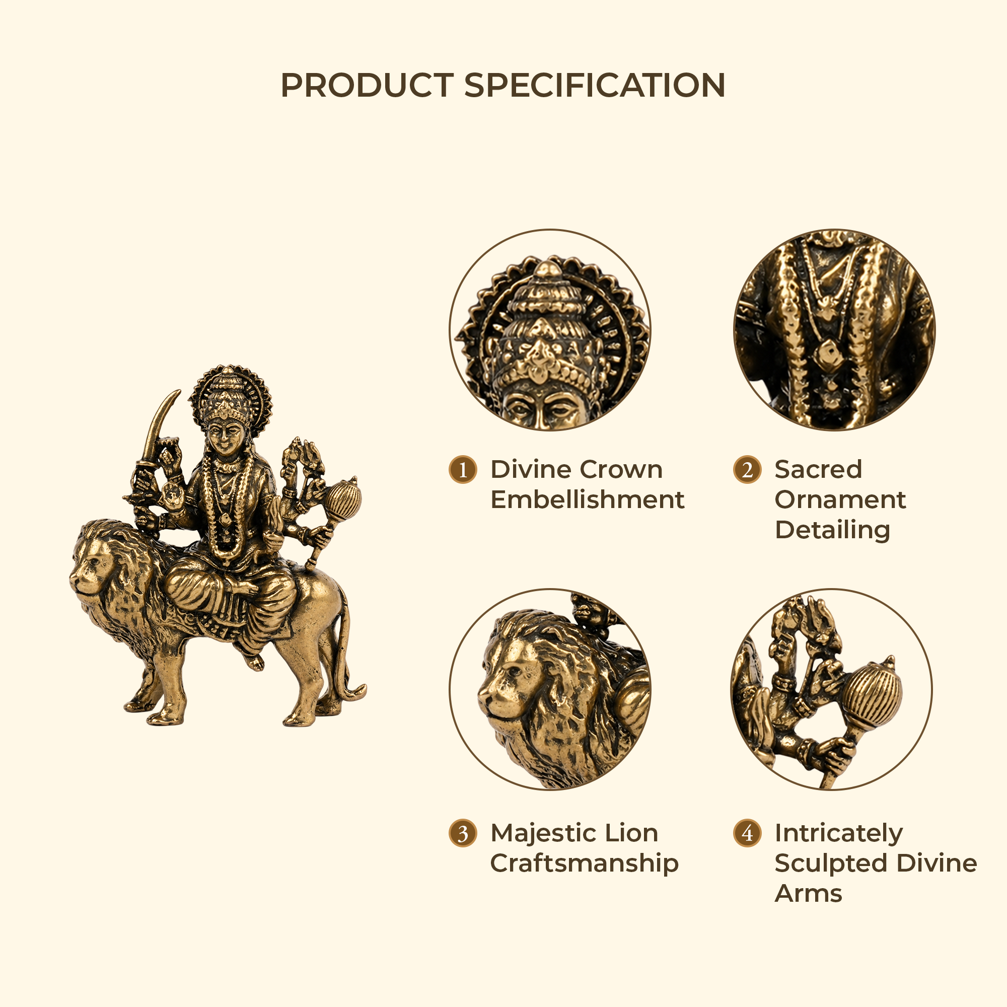 Maa Durga Brass Idol