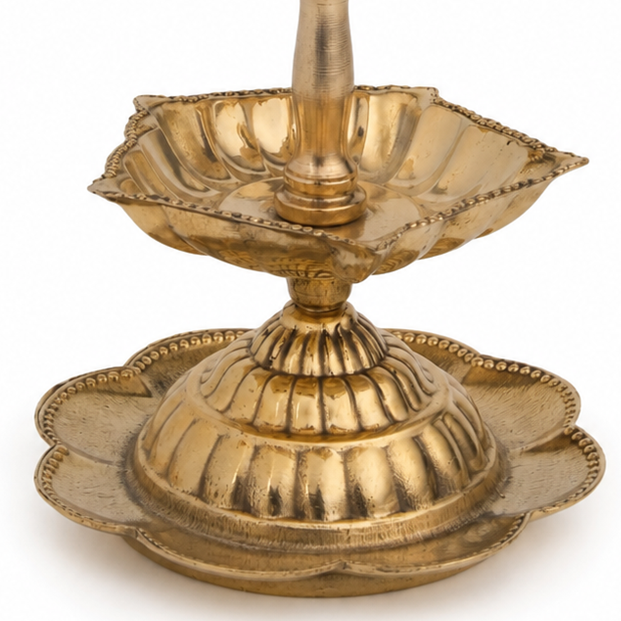 2-tier Brass Peacock Oil Lamp- Duo Set
