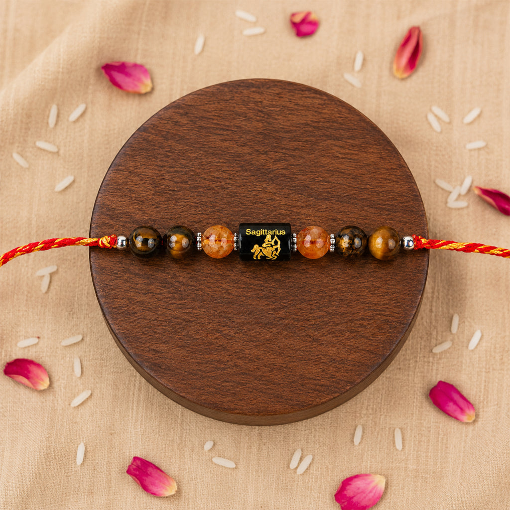 Beaded Sagittarius Zodiac Rakhi