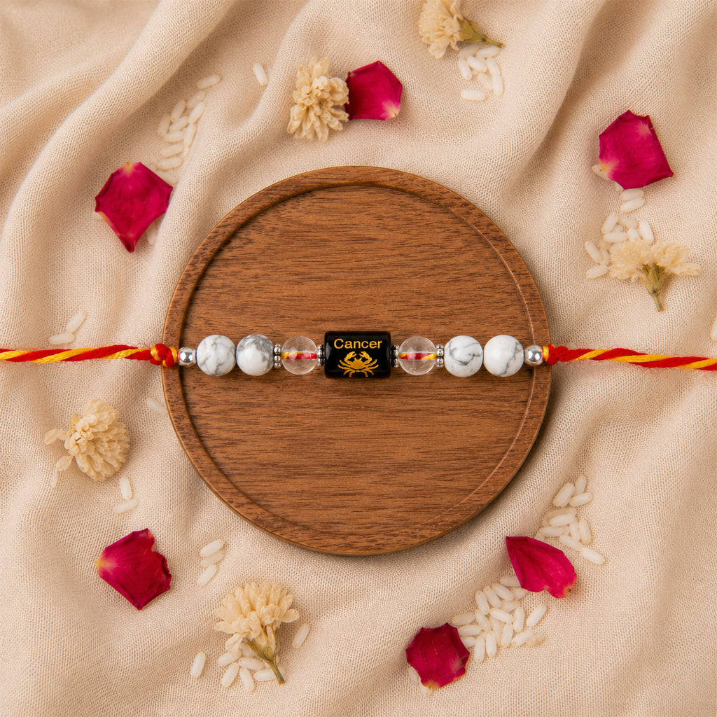 Beaded  Cancer Zodiac Rakhi
