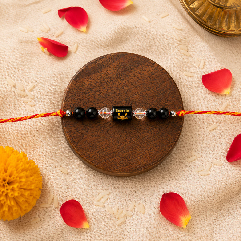Beaded Scorpio Zodiac Rakhi