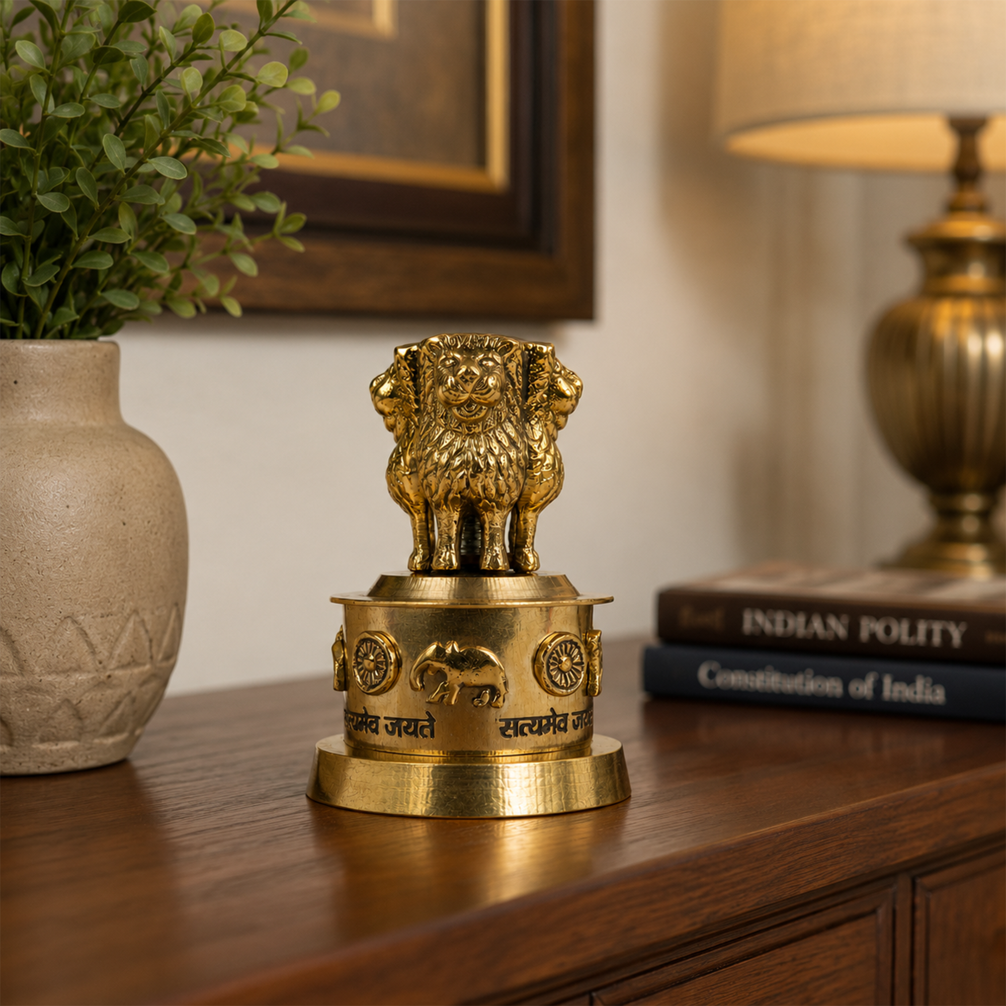 Brass National Emblem Statue
