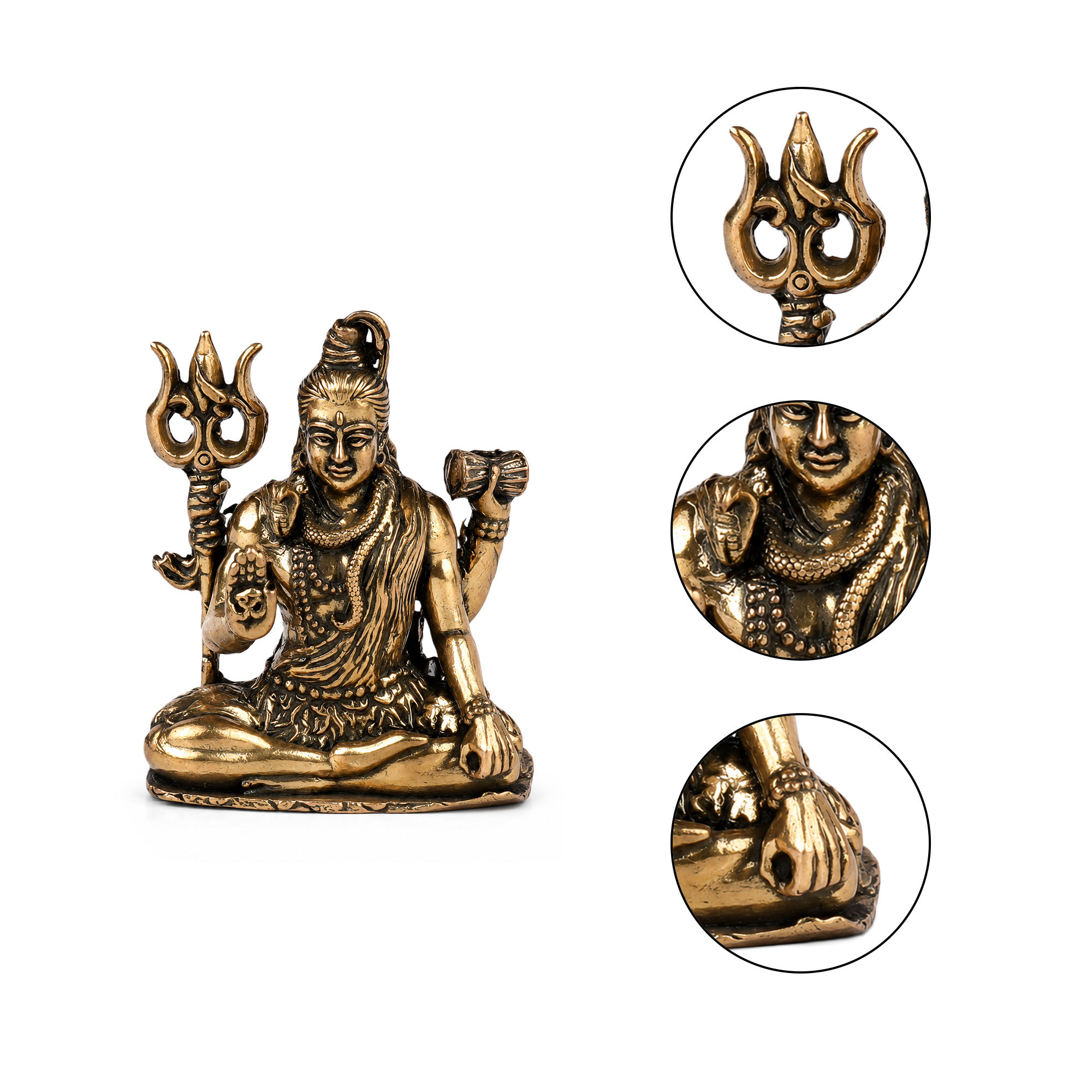 Shiv Trishul Brass Murti