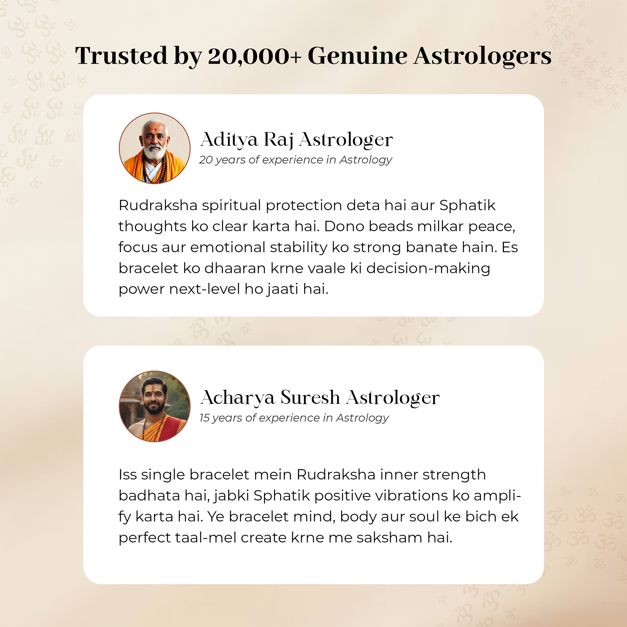 Rudraksha Golden Cap Mala with Single Rudraksha Bead & Rudraksha-Sphatik Bracelet Combo