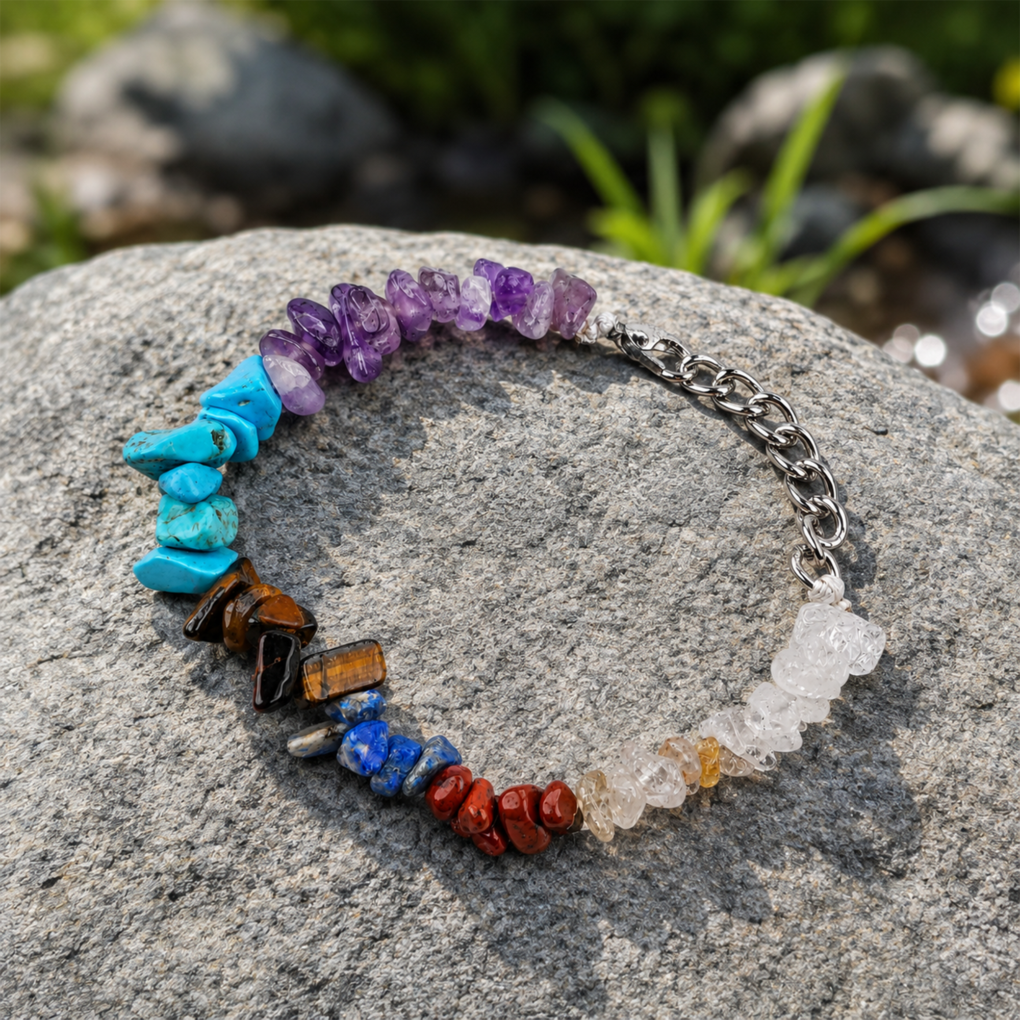 Multi-Stone Healing Chip Bracelet