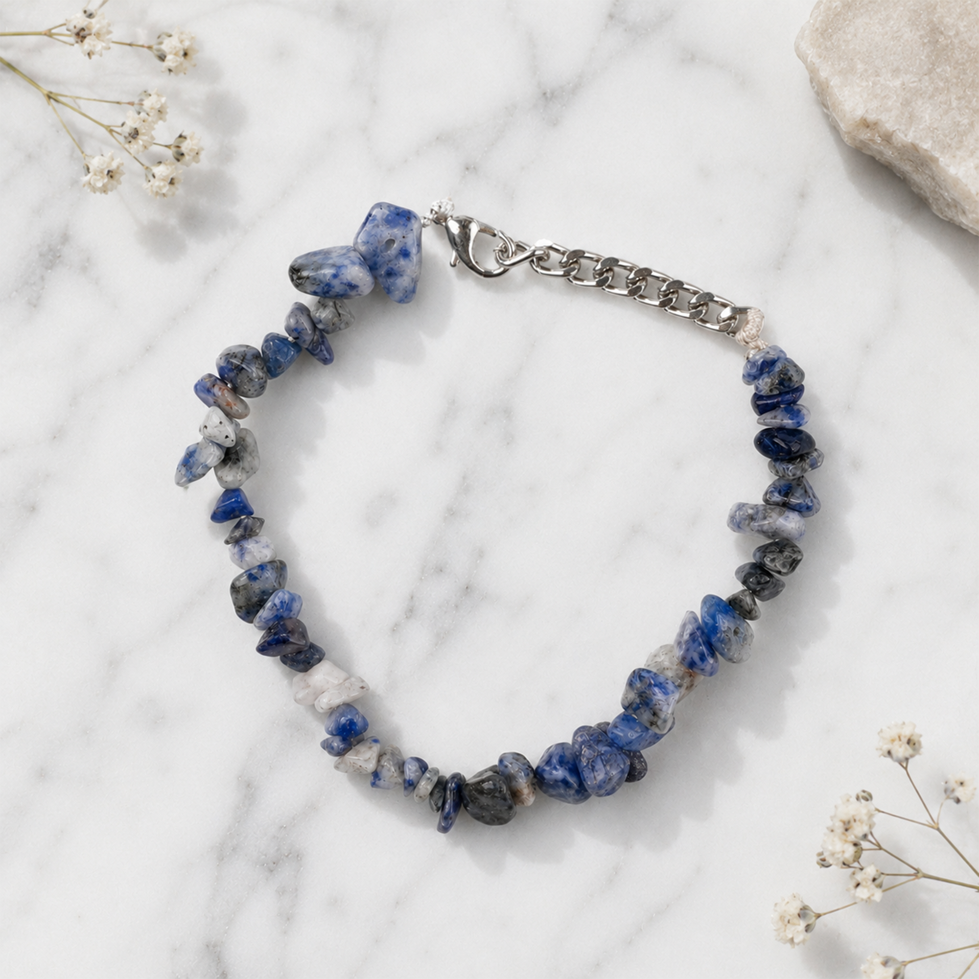 Blue Sodalite Chip Bracelet